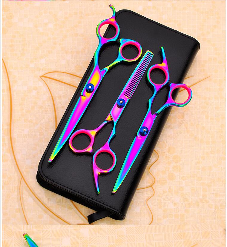 7-Inch Colorful Pet Grooming Scissors Set